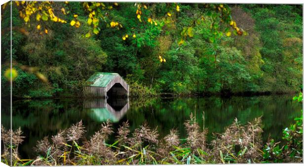 Loch Ard Boathouse  Canvas Print by Anthony McGeever