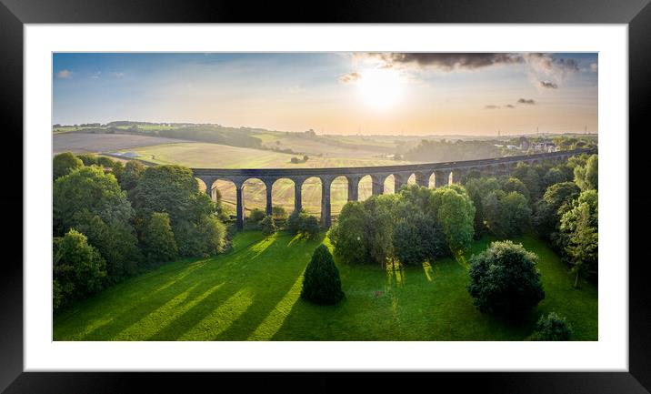 Penistone Viaduct Panorama Framed Mounted Print by Apollo Aerial Photography