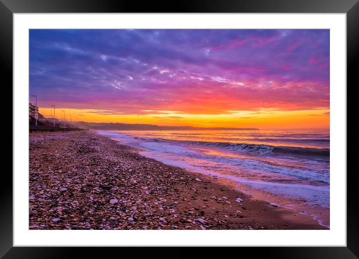 Bridlington North Beach Sunrise Framed Mounted Print by Tim Hill