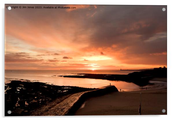ABCD - Another Beautiful Cullercoats Daybreak Acrylic by Jim Jones