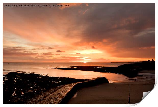ABCD - Another Beautiful Cullercoats Daybreak Print by Jim Jones