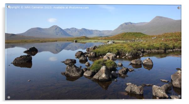 Black Mount on Rannoch Moor from Lochan Na Stainge Acrylic by John Cameron