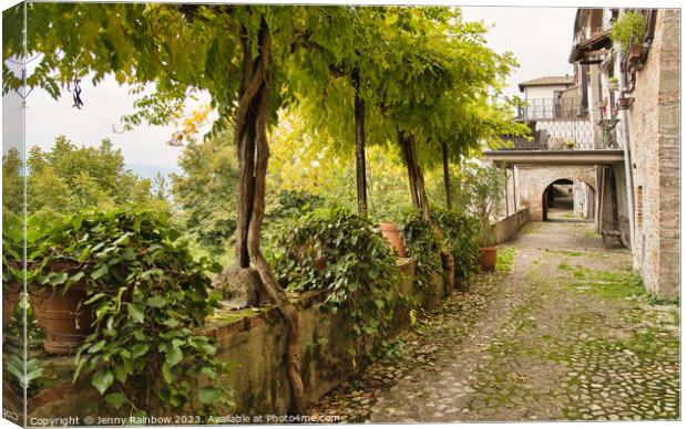 Architecture and Gardens in Citerna - Umbria - Italy 2 Canvas Print by Jenny Rainbow