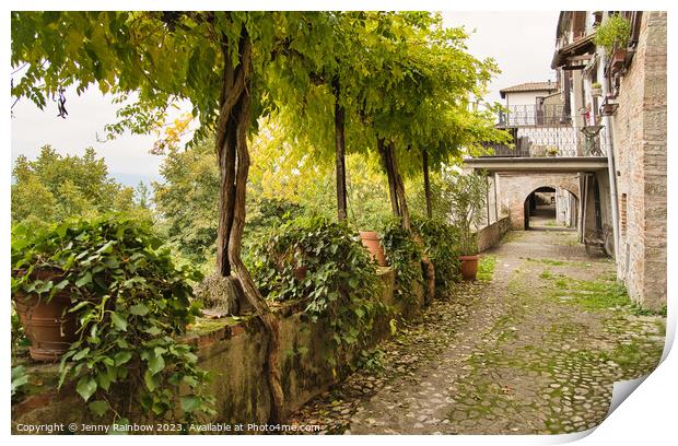 Architecture and Gardens in Citerna - Umbria - Italy 2 Print by Jenny Rainbow