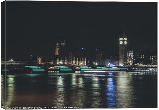 Big Ben & Parliament  Canvas Print by Benjamin Brewty