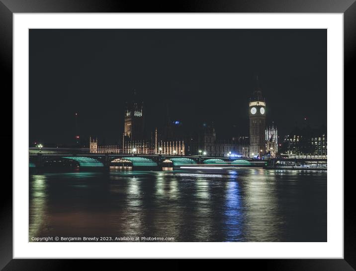 Big Ben & Parliament  Framed Mounted Print by Benjamin Brewty