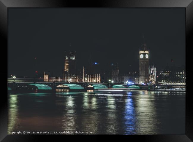 Big Ben & Parliament  Framed Print by Benjamin Brewty