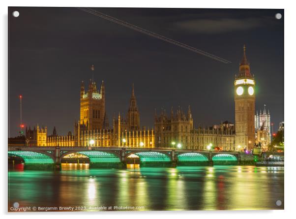 London Skyline Acrylic by Benjamin Brewty