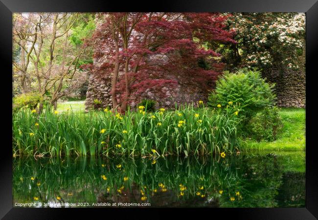 Italian Gardens - Romantic Garden of Ninfa 2  Framed Print by Jenny Rainbow