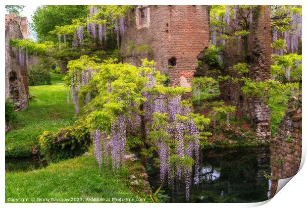 Italian Gardens - Romantic Garden of Ninfa 4 Print by Jenny Rainbow