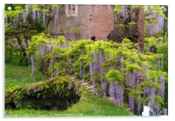 Italian Gardens - Romantic Garden of Ninfa 5 Acrylic by Jenny Rainbow