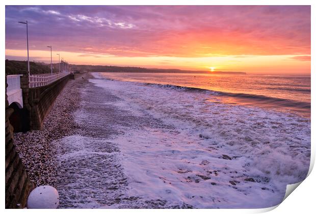Bridlington North Beach Sunrise Print by Tim Hill