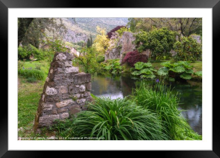 Italian Gardens - Romantic Garden of Ninfa 9 Framed Mounted Print by Jenny Rainbow