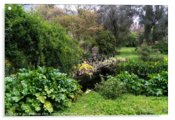 Italian Gardens - Romantic Garden of Ninfa 7 Acrylic by Jenny Rainbow