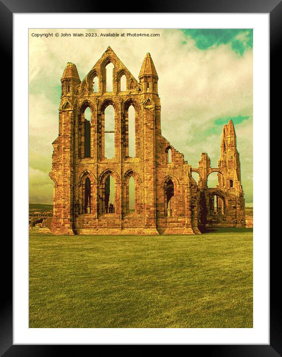 Whitby Abbey Framed Mounted Print by John Wain