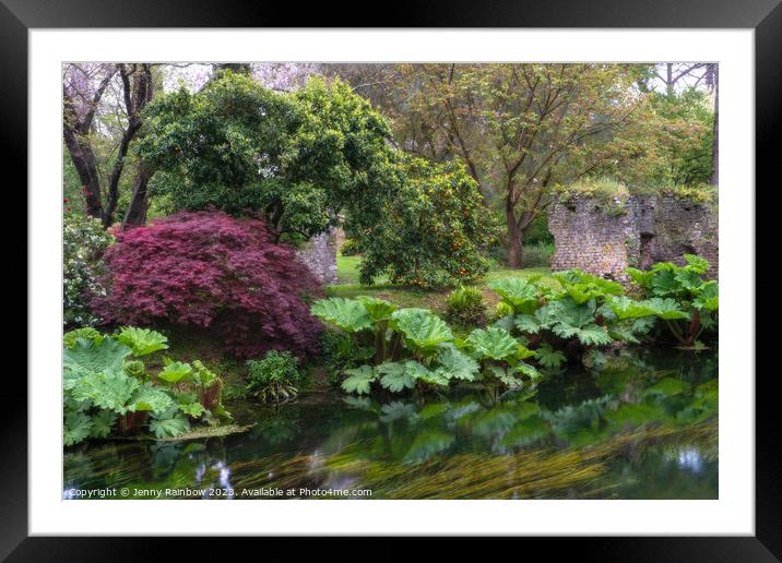 Italian Gardens - Romantic Garden of Ninfa 13 Framed Mounted Print by Jenny Rainbow