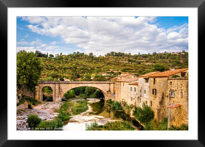 Lagrasse  Languedoc Roussillon France   Framed Mounted Print by Jim Key