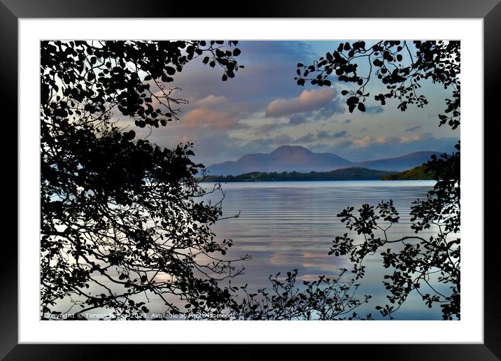 View of the ben from loch lomond  Framed Mounted Print by Teresa James