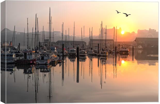 Scarborough Harbour  Canvas Print by Alison Chambers