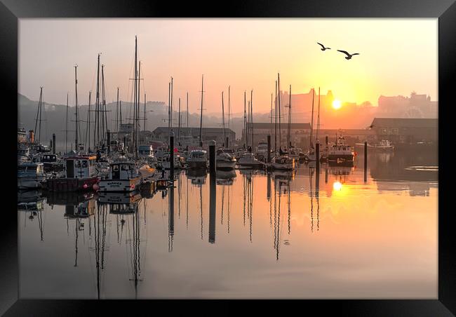 Scarborough Harbour  Framed Print by Alison Chambers