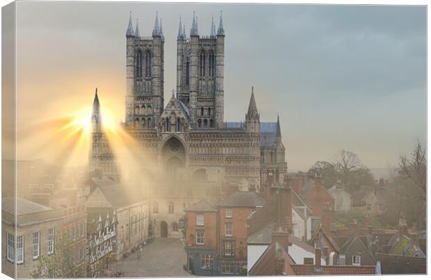 Lincoln Cathedral  Canvas Print by Alison Chambers