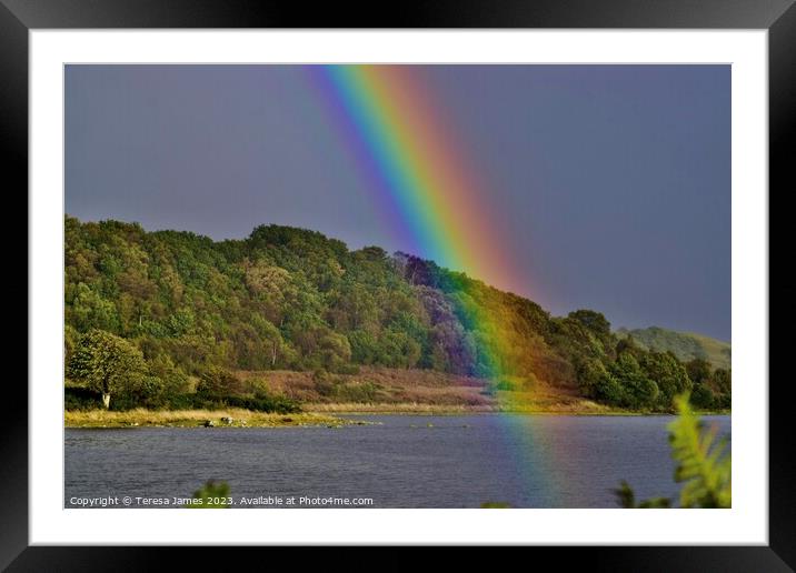 rainbow over lochdon Framed Mounted Print by Teresa James