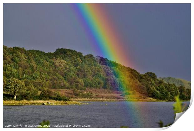 rainbow over lochdon Print by Teresa James