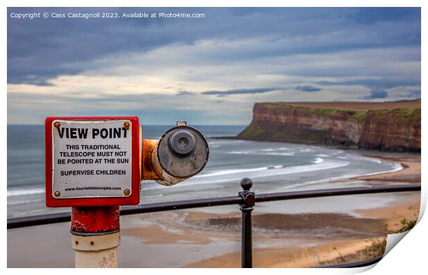 View Point - Saltburn-by-the-Sea Print by Cass Castagnoli