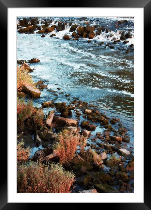 Blue River 2 Framed Mounted Print by Christine Lake