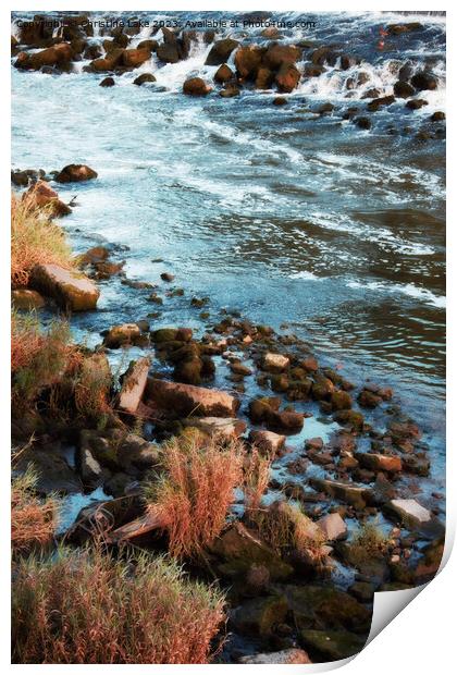 Blue River 2 Print by Christine Lake