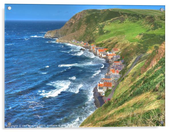 Crovie North East Scotland Historic Fishing Village Cottages Aberdeenshire  Acrylic by OBT imaging
