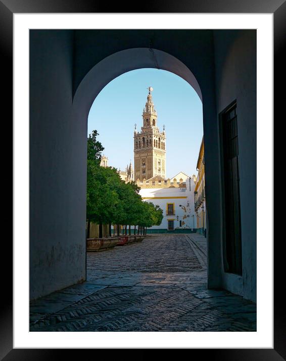 The Cathedral of Saint Mary of the See in Seville  Framed Mounted Print by Steve Painter