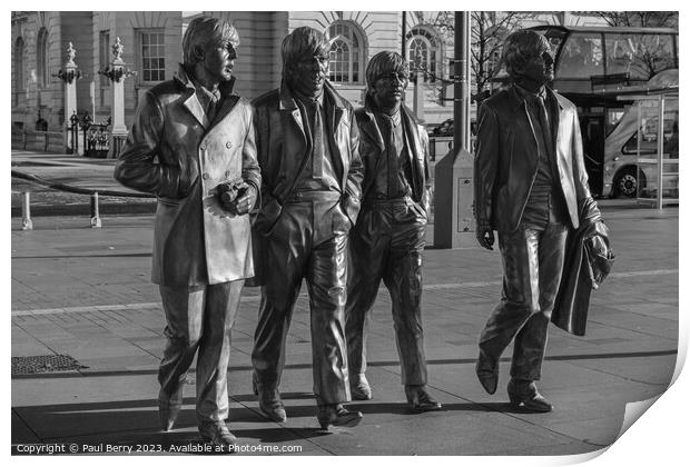 The Beatles Statue Print by Paul Berry