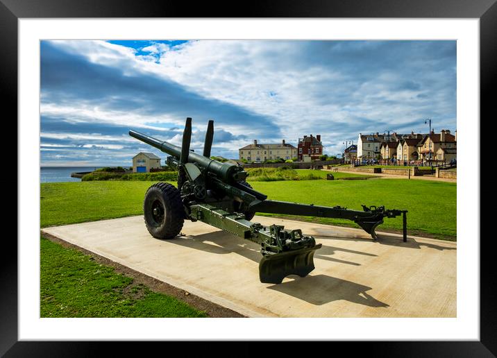 Defences At Seaham Framed Mounted Print by Steve Smith