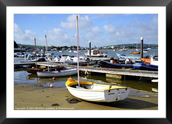 Bembridge harbour, Isle of Wight Framed Mounted Print by john hill