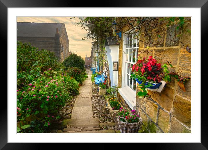 Robin Hoods Bay Holiday Cottages Framed Mounted Print by Alison Chambers