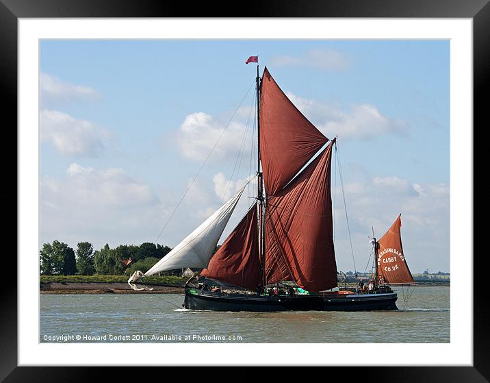 Thames Barge Cabby Framed Mounted Print by Howard Corlett