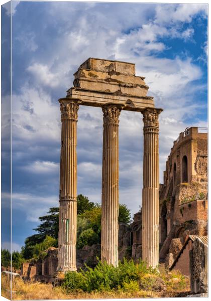 The Temple of Castor and Pollux Canvas Print by Artur Bogacki