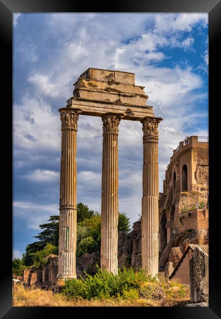 The Temple of Castor and Pollux Framed Print by Artur Bogacki