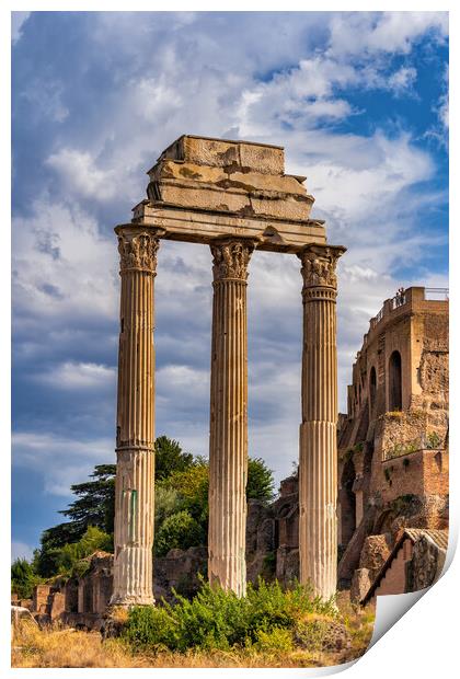 The Temple of Castor and Pollux Print by Artur Bogacki