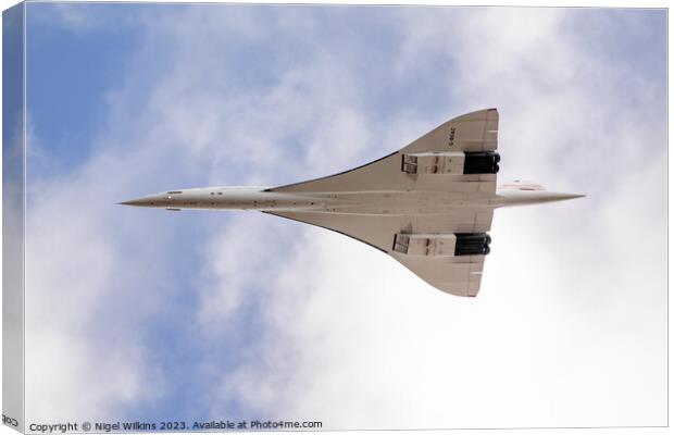 Concorde Canvas Print by Nigel Wilkins