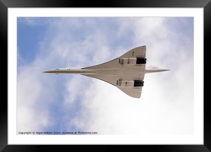 Concorde Framed Mounted Print by Nigel Wilkins
