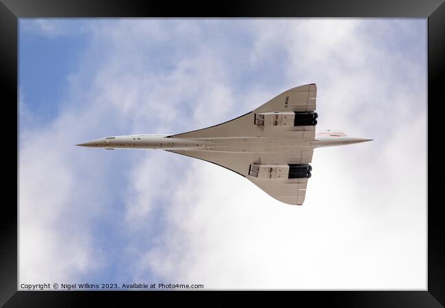 Concorde Framed Print by Nigel Wilkins