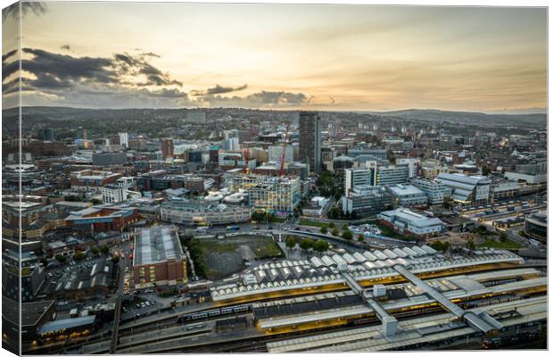 Sheffield Sunset Canvas Print by Apollo Aerial Photography