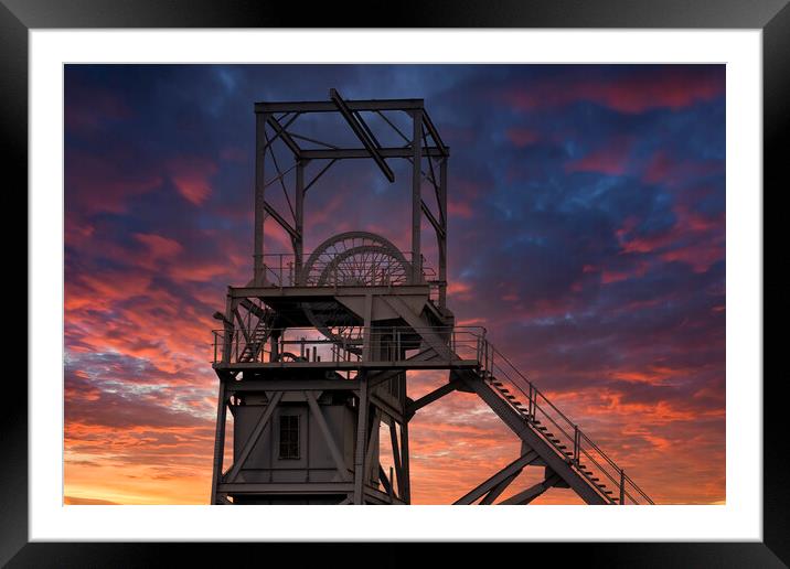 Barnsley Main Colliery Pithead Framed Mounted Print by Tim Hill