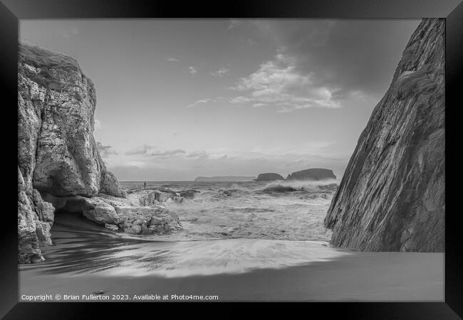 Ballintoy Secret Beach Framed Print by Brian Fullerton