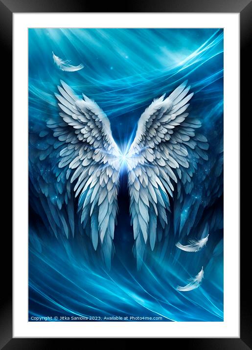 Angel wings of love  Framed Mounted Print by Jitka Saniova