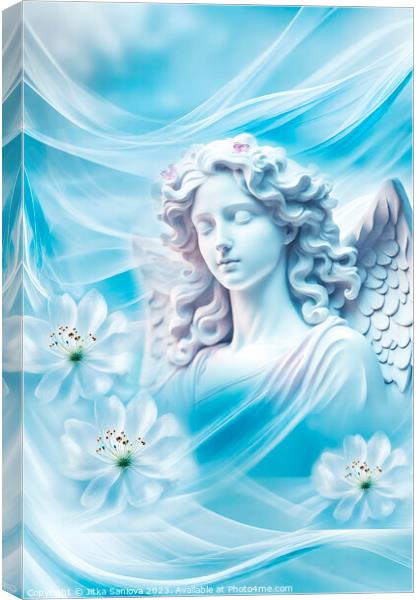 Romantic spring angel  Canvas Print by Jitka Saniova