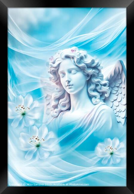 Romantic spring angel  Framed Print by Jitka Saniova