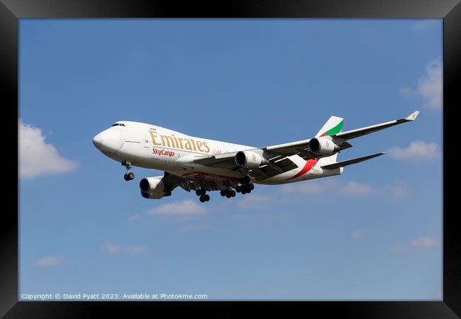 Emirates Boeing 747 SkyCargo   Framed Print by David Pyatt
